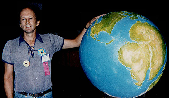 David Angus and one of his planets