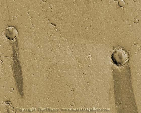 Martian Crater Wind Tails