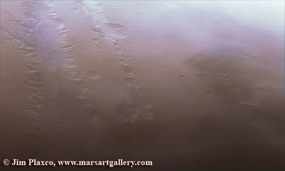 West Along Valles Marineris